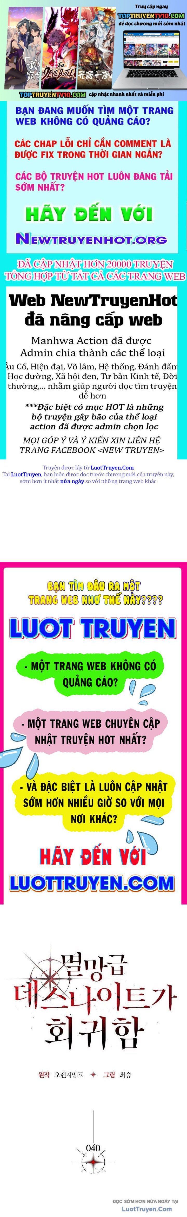 Kỵ Sĩ Tử Thần Cấp Diệt Vong Đã Hồi Quy Chap 40 - Next Chap 41