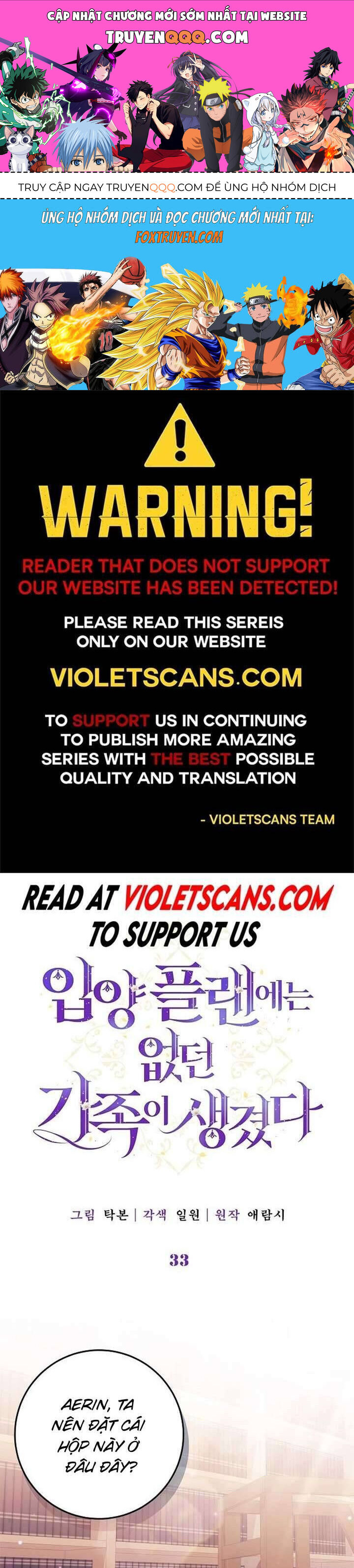 Tôi Đã Có Một Gia Đình Mới Mà Trước Đó Không Nằm Trong Kế Hoạch Nhận Nuôi. Chap 33 - Next Chap 34