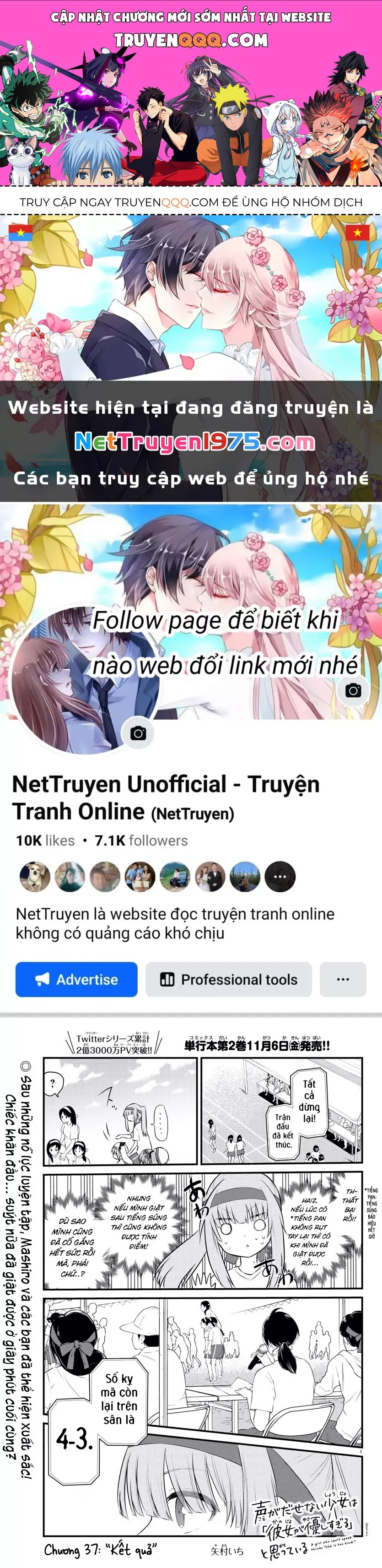 Cô Bạn Bị Mất Đi Giọng Nói Luôn Nghĩ Rằng Chap 37 - Next Chap 38