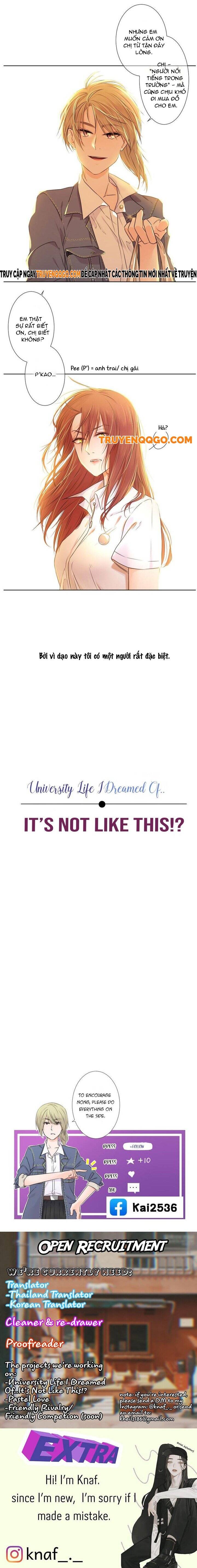 Cuộc Sống Đại Học - Không Như Mơ Chap 1 - Next Chap 2