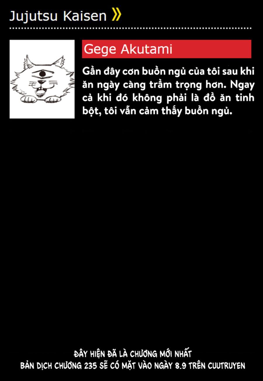 Jujutsu Kaisen - Chú Thuật Hồi Chiến Chap 234 - Next Chap 235