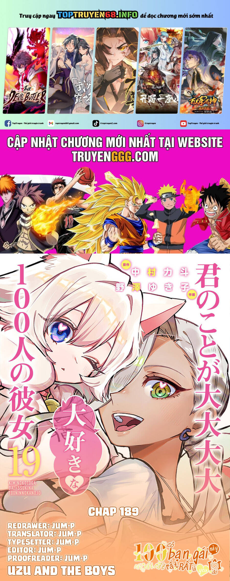 Kimi No Koto Ga Dai Dai Dai Dai Daisuki Na 100-Ri No Kanojo Chap 189 - Next Chap 190