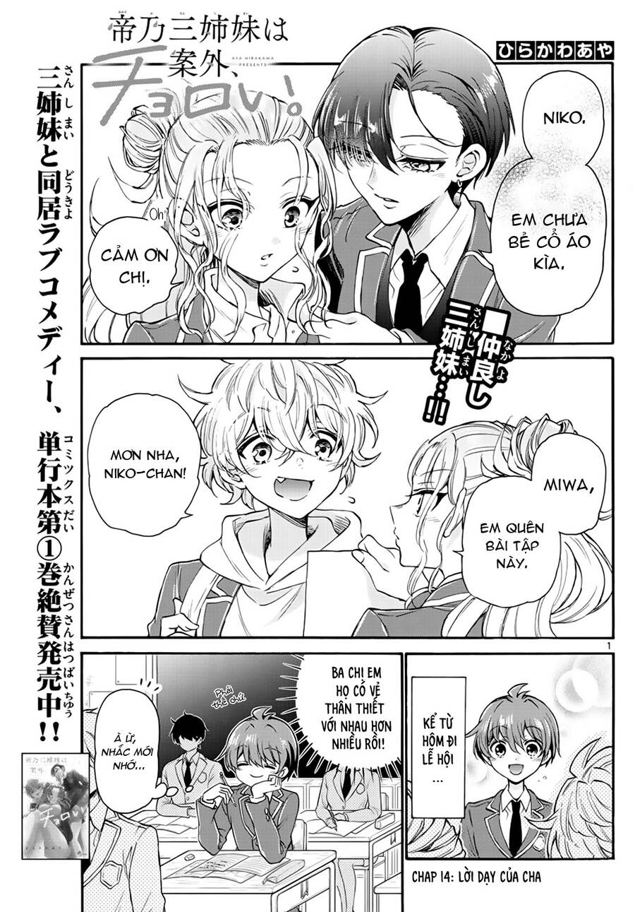 Ba Chị Em Nhà Mikadono Dễ Đối Phó Thật Đấy Chap 14 - Next Chap 15