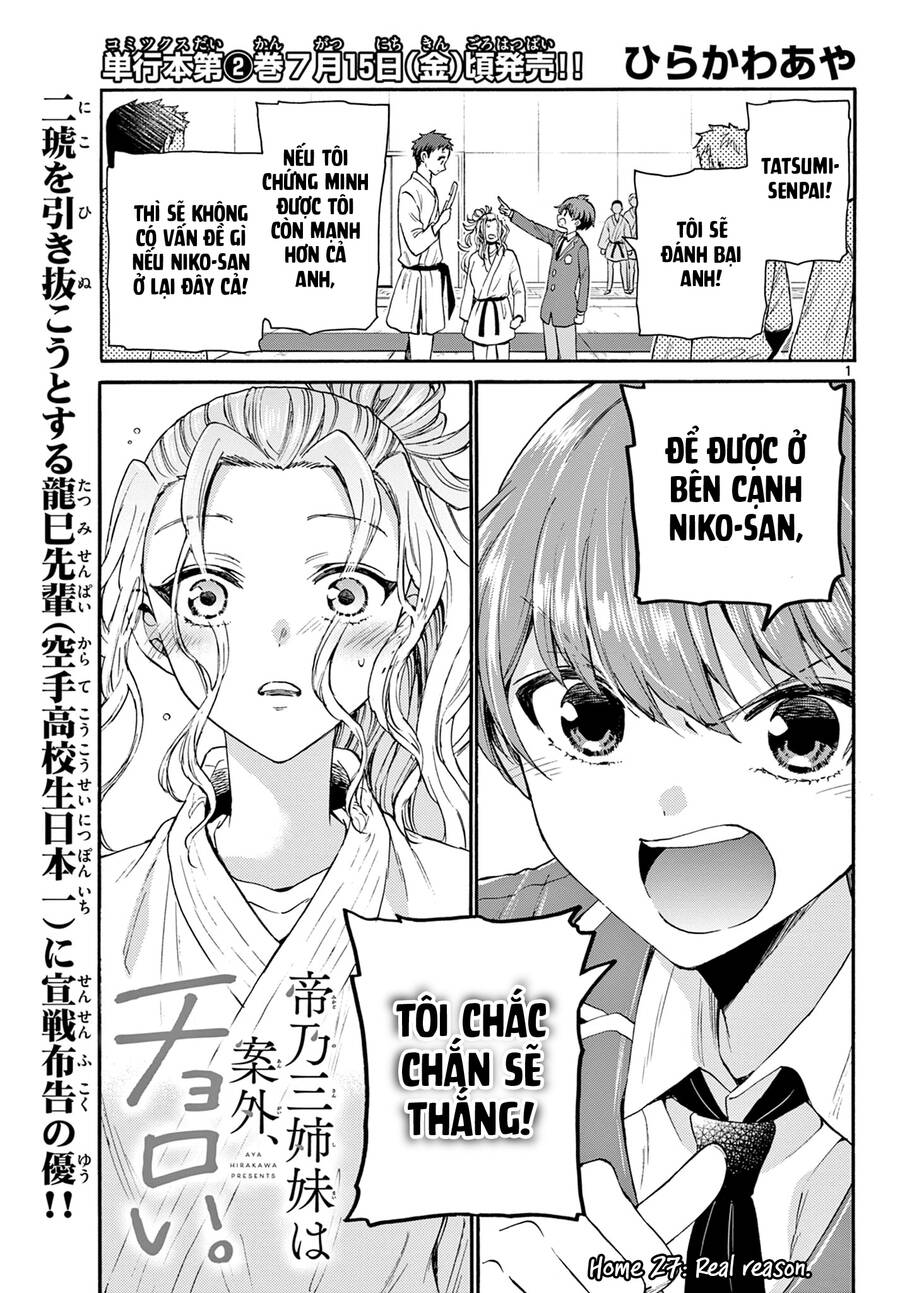 Ba Chị Em Nhà Mikadono Dễ Đối Phó Thật Đấy Chap 27 - Next Chap 28