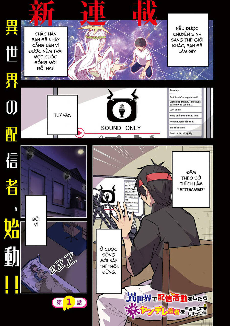 Isekai De Haishin Katsudou Wo Shitara Tairyou No Yandere Shinja Wo Umidashite Shimatta Ken Chap 1 - Next Chap 2